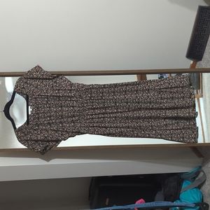 Downeast Polyester Floral Midi Dress, Size L.